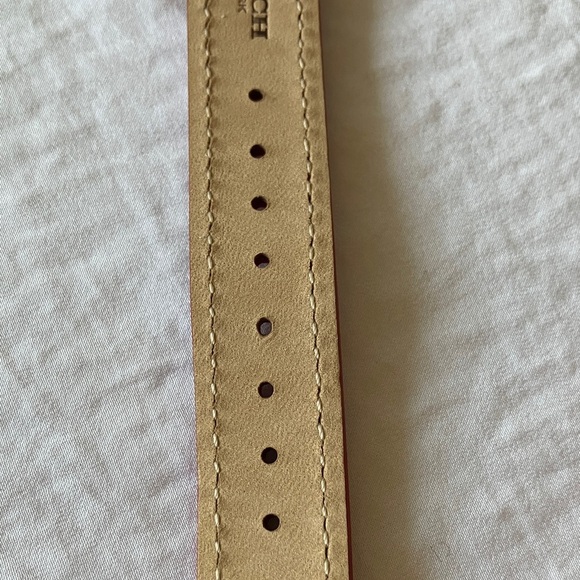 Coach: Red Leather Strap Watch- Silver Tone- Star Charm main image 7